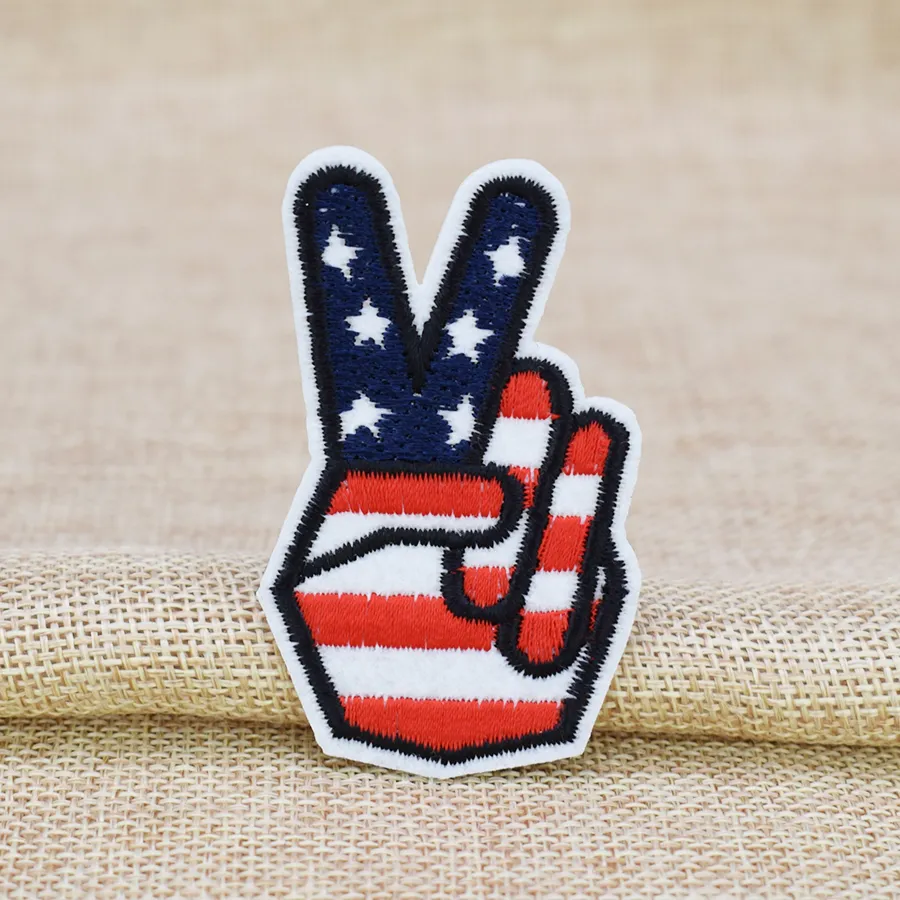 10st Victory Flag Badge Brodery Patches For Clothing Bags Iron On Transfer Applique Patch för plaggjacka DIY Sew On Embroi4065261