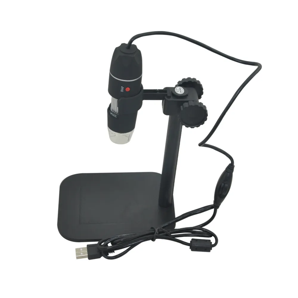 Electrónica al por mayor-Práctica 5MP USB 8 LED Cámara Digital Microscopio Endoscopio Lupa 50X ~ 500X Medida de Ampliación de búsqueda caliente