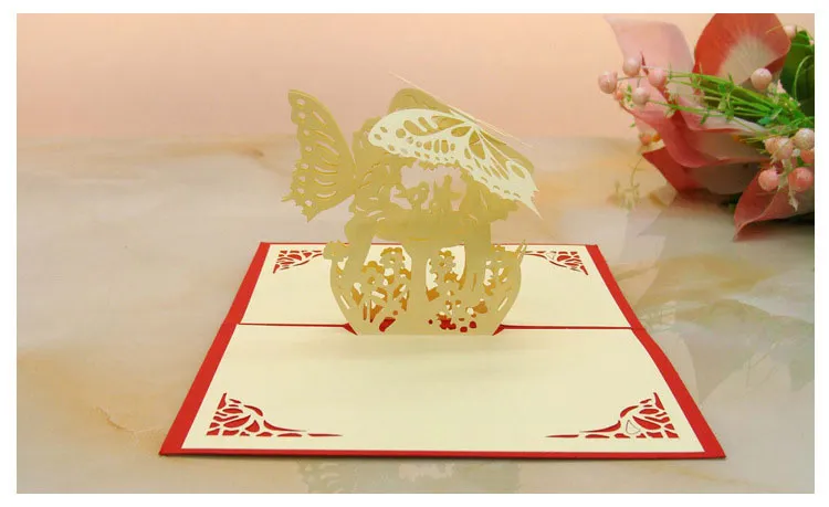 3D поцелуй поздравительные открытки ручной работы бумаги креативный романтический романтический подарок на день Святого Валентина свадебные приглашения праздничные партии