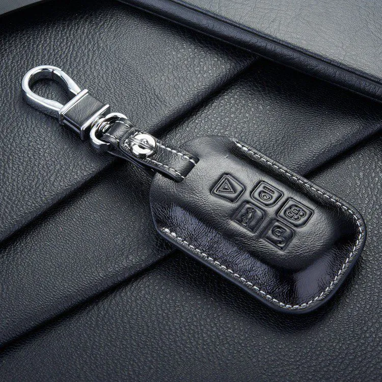 FOB LEATHER KEY FOB CASE COVER FÖR AUTO VOLVO NYCKELSKASSKALNYCKEL HÅLLER TILLÄGGNINGAR Nyckelringstillbehör för Volvo Cars185Y