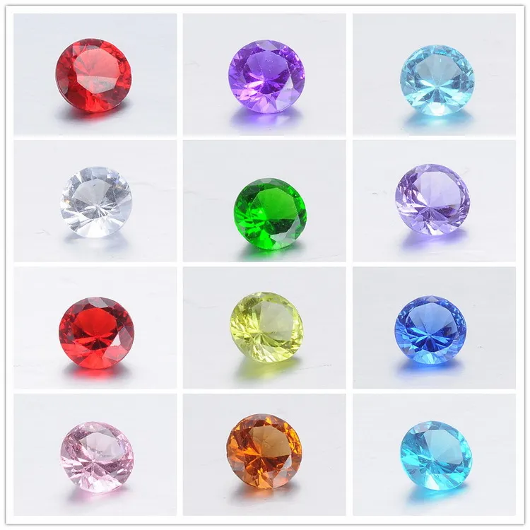Crystal Birthstones Floating Locket Charms Mix Color 4mm rotondo vetro 500pcs / lot