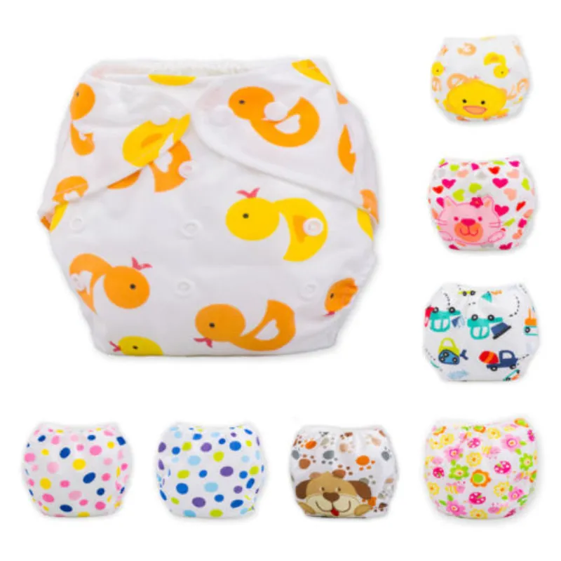 2015 Nya 10 st + 10 Infogar Justerbar Resuable Lot Baby Tvättbara Cloth Diaper Nappies (slumpmässig färg)