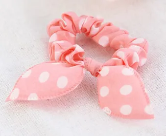 Mix Style Clips For Hair band Polka dot leopard trip hair rope Rabbit Ears scrunchy Hair tie Baby hair accessories6238583