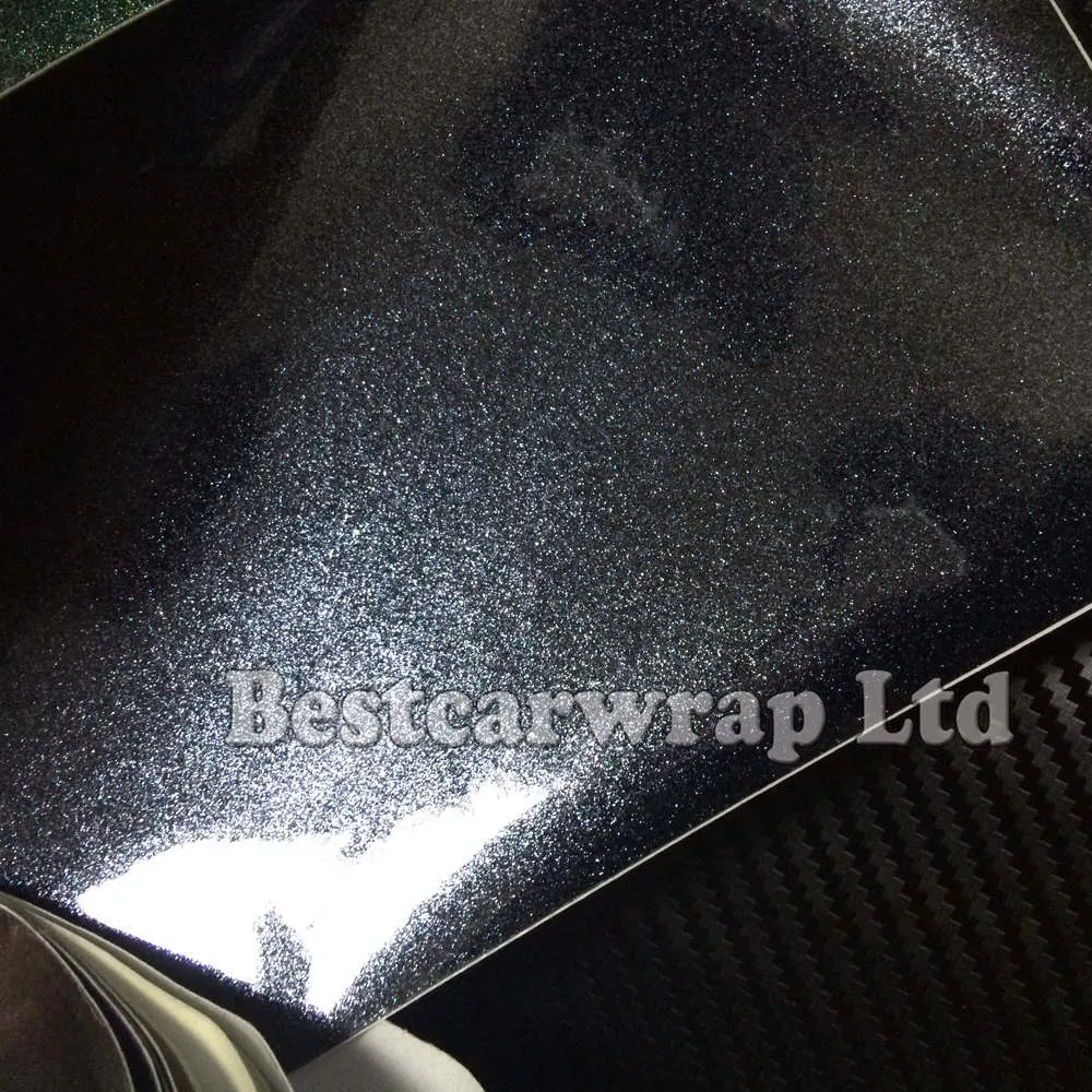 Glossy Metallic Black Vinyl For Car Wrap With Air release Pearl black Vinyl Film For Vehicle styling Size 1.52*20M/Roll