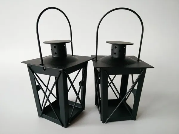 WhiteBlack Metal Candle Holders Iron lantern wedding centerpieces moroccan3643304