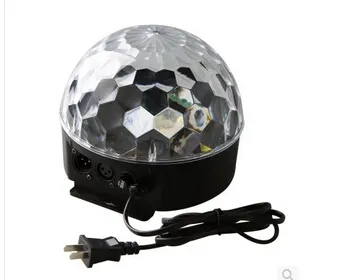 18W 6 LED -ljud Active Crystal Magic Ball RGB Laser Stage Effect Light Lighting Lamp för Disco/Bar/DJ/Party med US/EU Plug