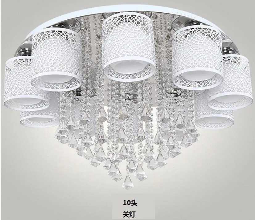 Okrągły LED Crystal Sufit Light do salonu Kryty Lampa z pilotem Dekoracji Home Luminaria