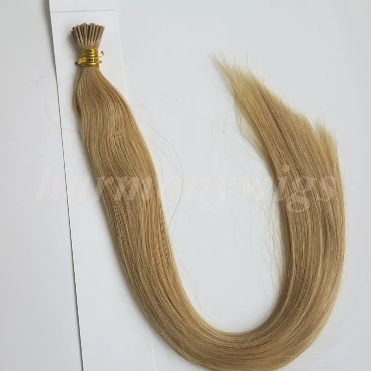 الشعر البرازيلي I Tip ملحقات الشعر البشري قبل المستعبدين 100G 100Strands 18 20 22 24inch # منتجات الشعر الهندي مستقيم