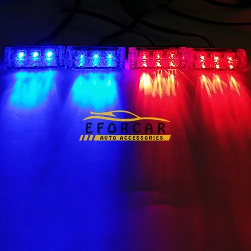 12 LED Luzes estroboscópicas de advertência de emergência para caminhão e carro Luzes de flash 12V 3 modos piscantes BlueRed1088136