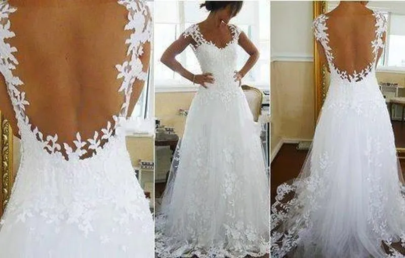 ثياب زفاف خمر شير A-line فساتين ثوب الزفاف رخيصة لحديقة شاطئ الزفاف العروس عالية الجودة الدانتيل الخامس