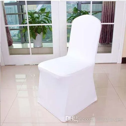 Hot Sale Universal White Chair Covers Spandex for Wedding White Banquet Chair Covers Veel kleur Groothandel