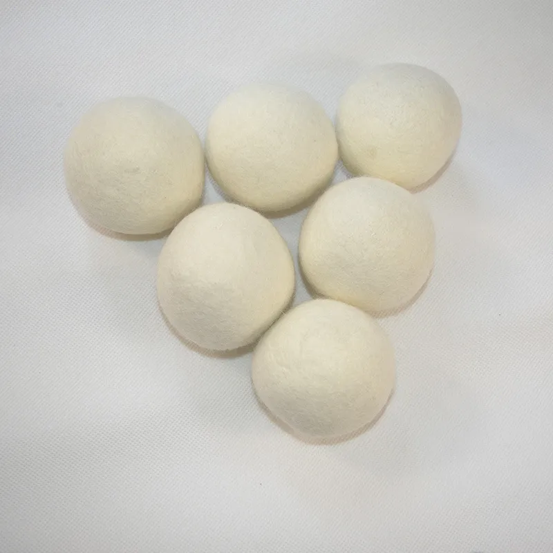 Lot Wool Dryer Balls Reduce Wrinkles Reusable Natural Fabric Softener Anti Static Large Felted Organic Wool Clothes Dryer Bal4377188