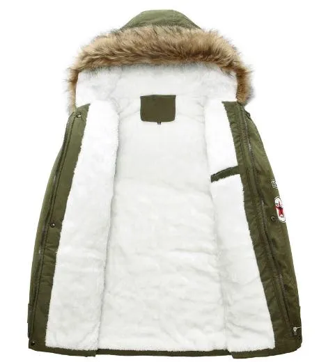 Men S Kledingjack Heren Warm parka bont kraag in de winter Dikke dikke jas