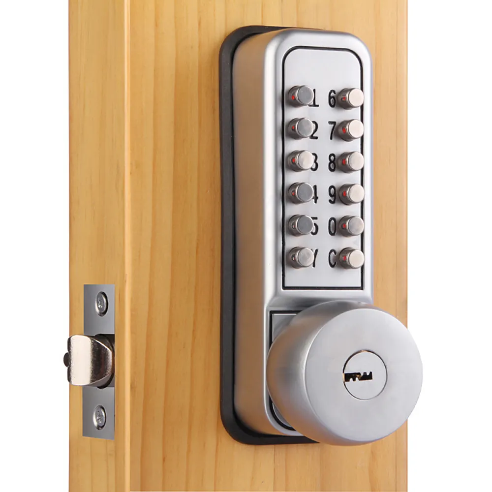 لوحة المفاتيح الميكانيكية رمز رقمي الأمن قفل الباب قفل زر التعامل مع مفاتيح