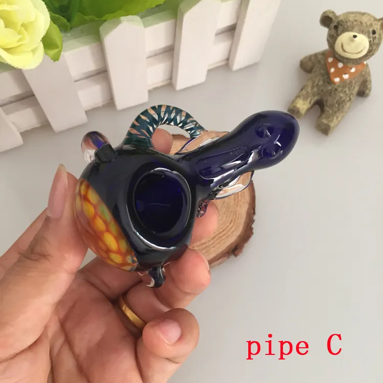 Glass bubblers pipes handmade glass pipe smoking spoon tobacco for herb vaporizer about 9cm length mini bong