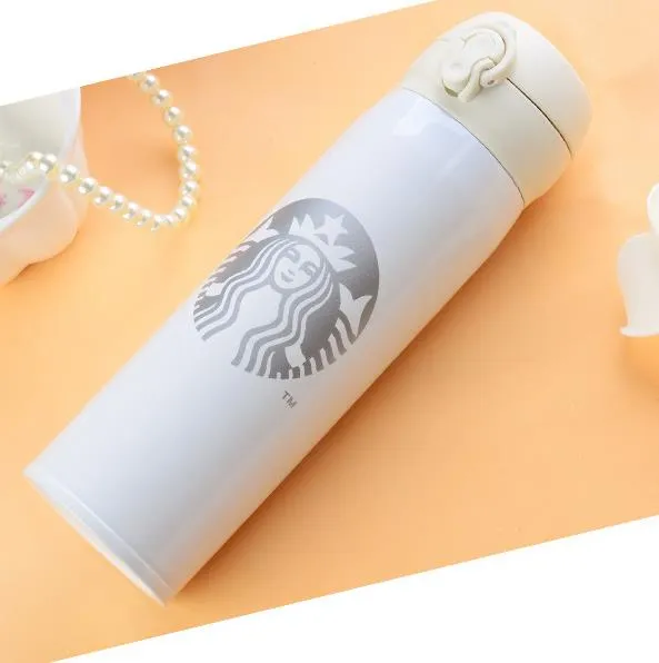 450ml 350ml Färgglada Klassiska Starbucks Rostfritt Stål Mugg Starbucks Sucker Cup Starbucks Kaffekopp Lång flaska Värmeisoleringsvatten