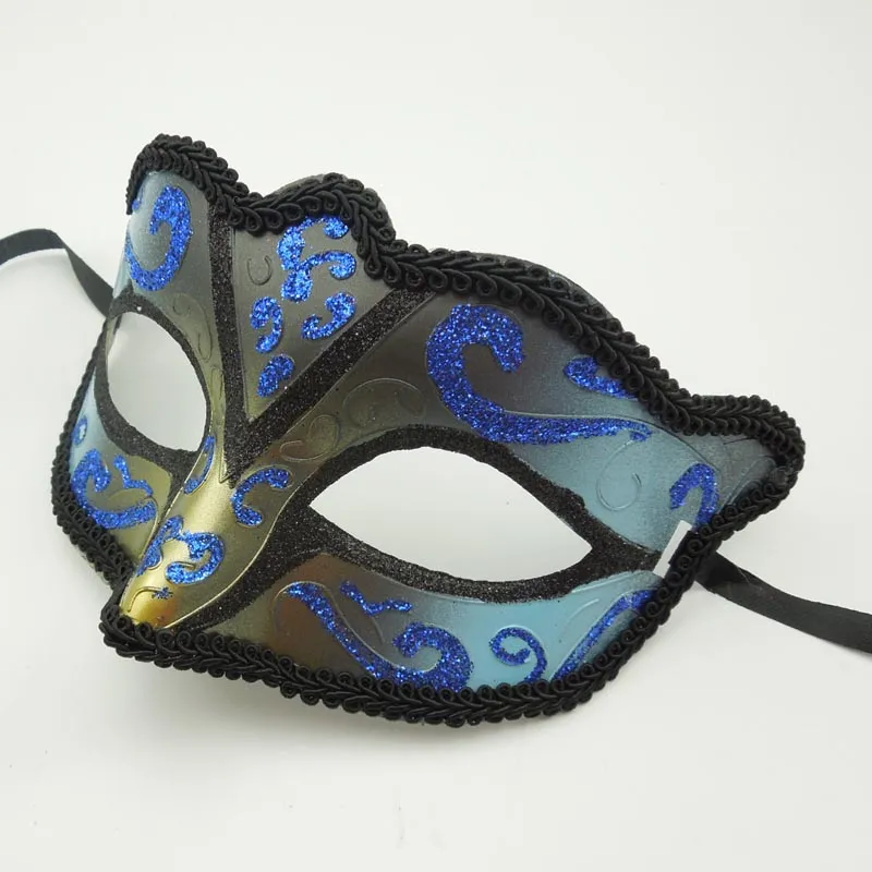 Masquerade parti masker handritning halloween mask mardi gras kostym venetian halv ansikte parti mask jul favoria ems gratis frakt