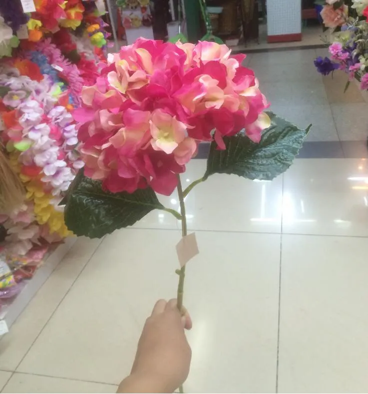 Artificial Hydrangea Flower 80cm315quot Fake Silk Single Hydrangeas for Wedding Centerpieces Home Party Decorative Fl8773717