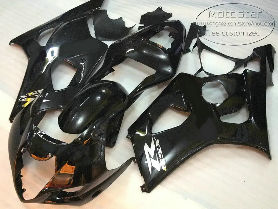 ABS fairing kit for SUZUKI GSXR1000 2003 2004 K3 k4 all glossy black fairings set GSX-R1000 03 04 bodykits BP2