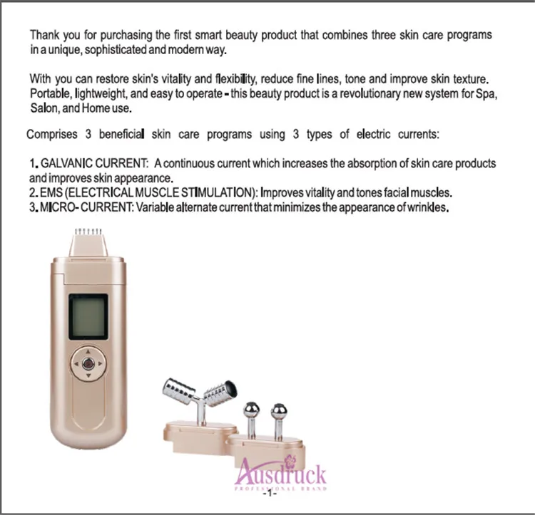 EU Tax Home Use Portable Microcurrent Bio Face Lifting EMS Facial Massager Galvanic Wrinkle Removal Skin Care Machine1611983