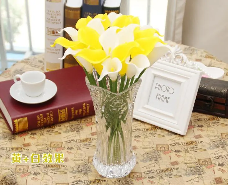 Calla Lily mariée mariage Bouquet mariée fleurs LIVRAISON GRATUITE PU Real Touch fleur fleurs artificielles à la maison décorations de fête HP007