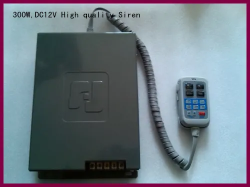 الشحن مجانا! جودة عالية dc12v ، 6ohm ، 300 واط سيارة إسعاف حريق سيارة شاحنة تحذير صفارات الإنذار مكبرات إنذار مع البعيد ، دون رئيس