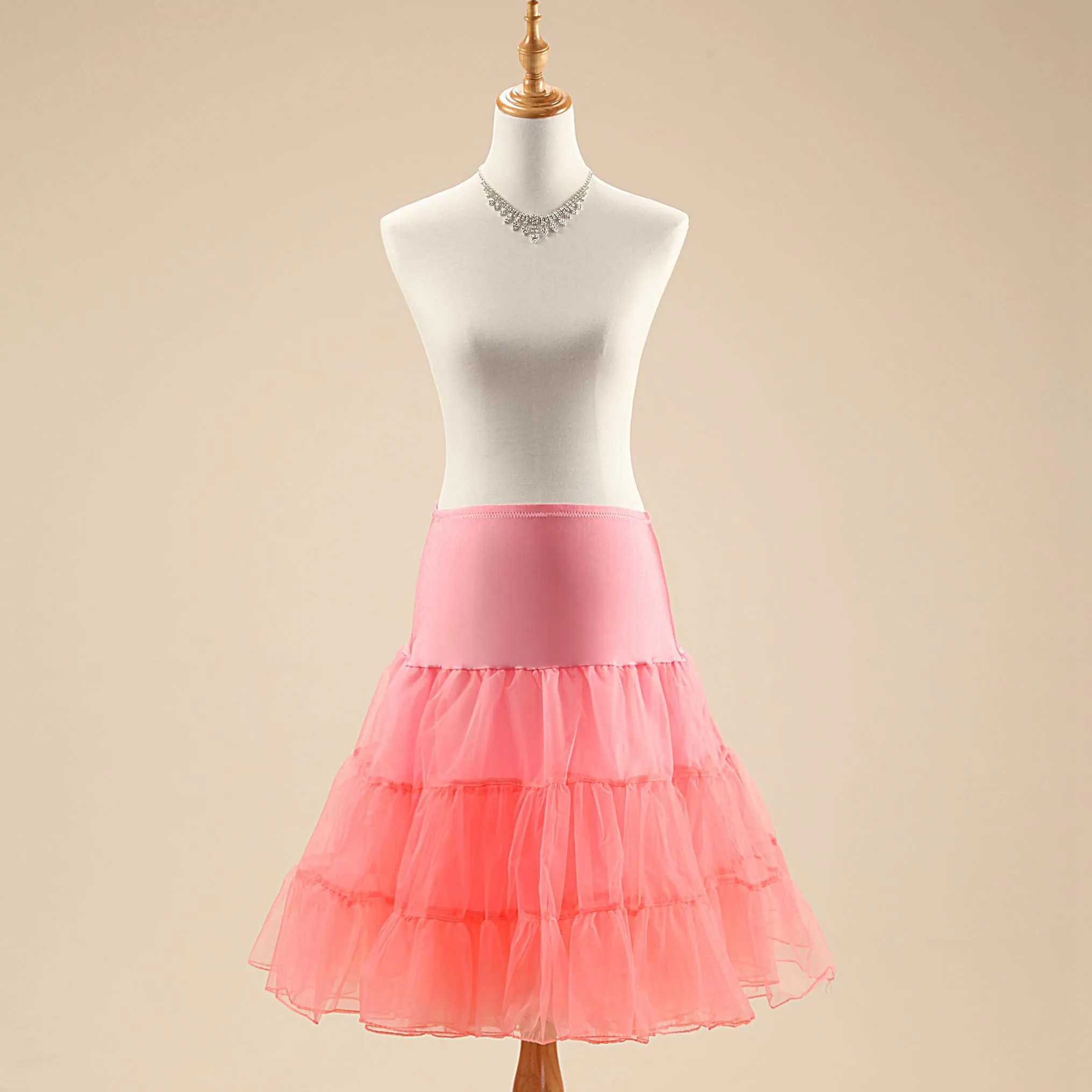 12-Piece Set of Knee-Length Slip-Style ballet petticoat for Bridal Gowns, Cocktail Dresses, and Children's Petals in 12 Colors
