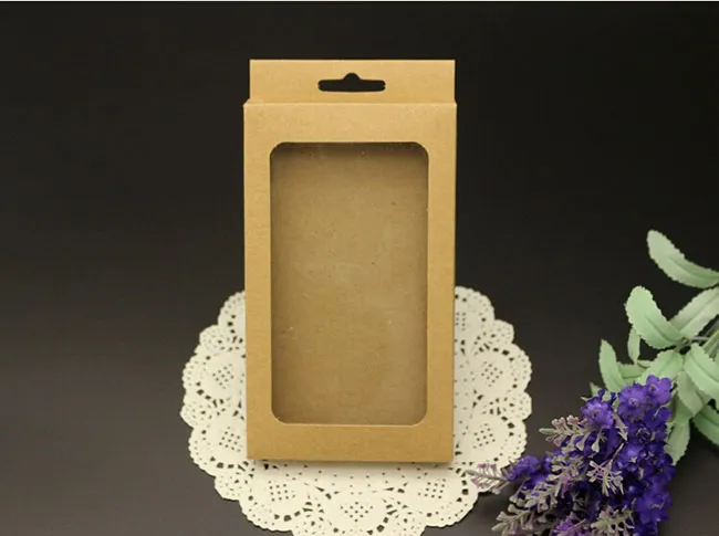 !Universal Mobile Phone Case Package Paper Kraft Brown Retail Packaging Box for iphone 7 6 5s Samsung S5 Note3 Cell phone