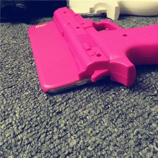 3D Creative IPhone Gun Case Pistol Toy Gun Shaped Grip Case Novelty