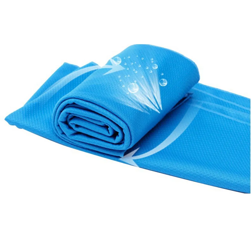 Sports courir randonnée en natation serviette fraîche à la serviette froide serviette de refroidissement serviette de refroidissement PVA Hypothermia Enduracool Snapon Réutilisable 90 x 35cm7839678