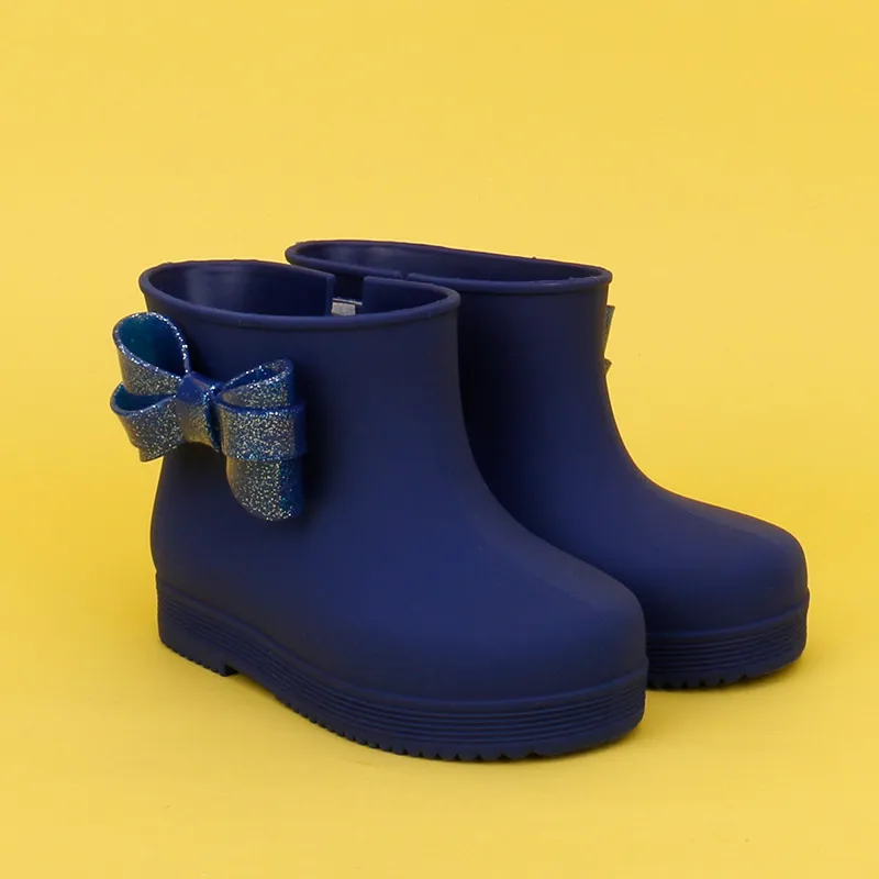 Mini Melissa crianças meninas rainshoes bonito Arco antiderrapante fundo macio crianças shoes botas de chuva 23-28 frete grátis C625