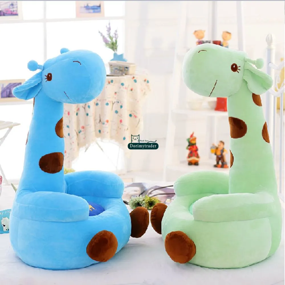 Dorimytrader 28'' / 70cm Giant Stuffed Soft Plush Cute Large Cartoon Giraffe Deer Kid Sofa Tatami, DY60511