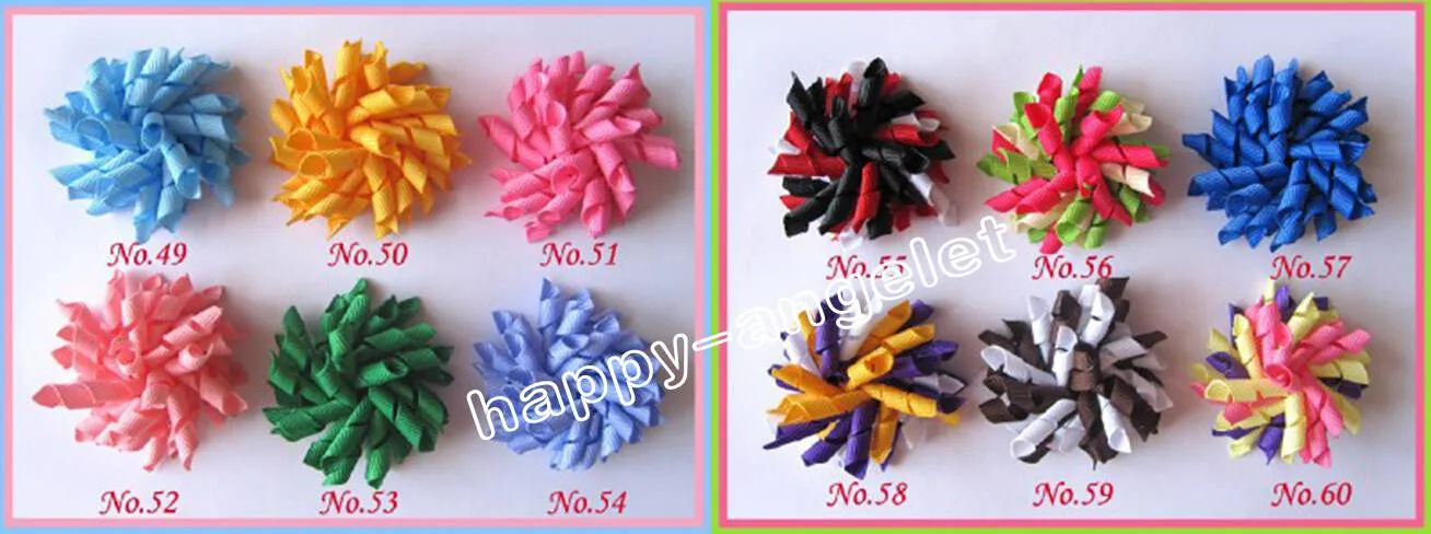 2.5 inch baby Romantic curlers bows flowers corker hair barrettes korker ribbon hair clip hair bobbles hair accessories kids PD007