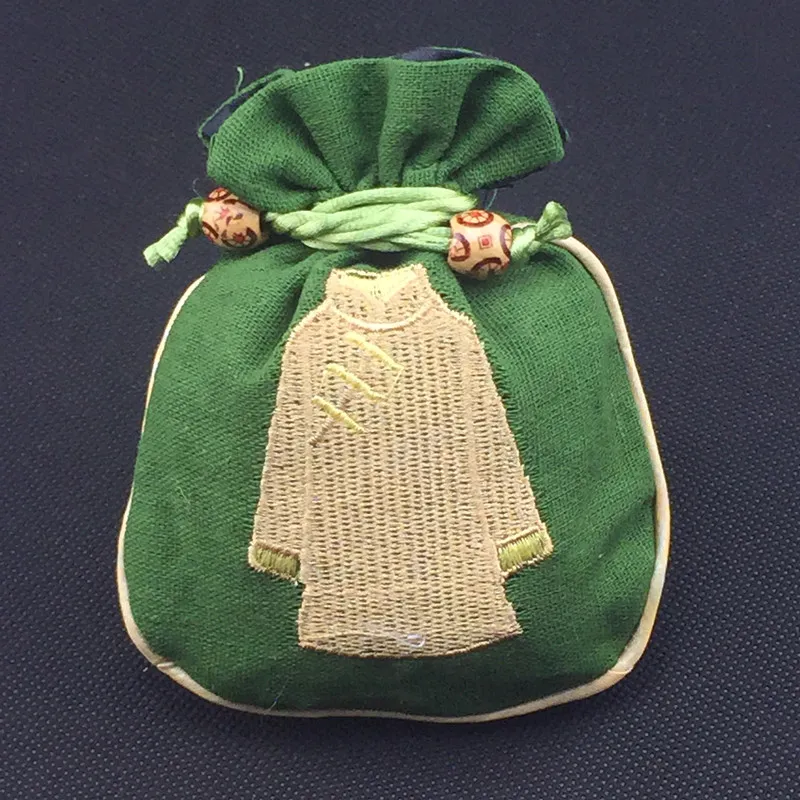 Kleine katoenen linnen doek etnische trekkoord zak handgemaakte sieraden geschenk tassen 10 * 14 Chinese stijl borduurwerk kleding eco verpakking pouch tas