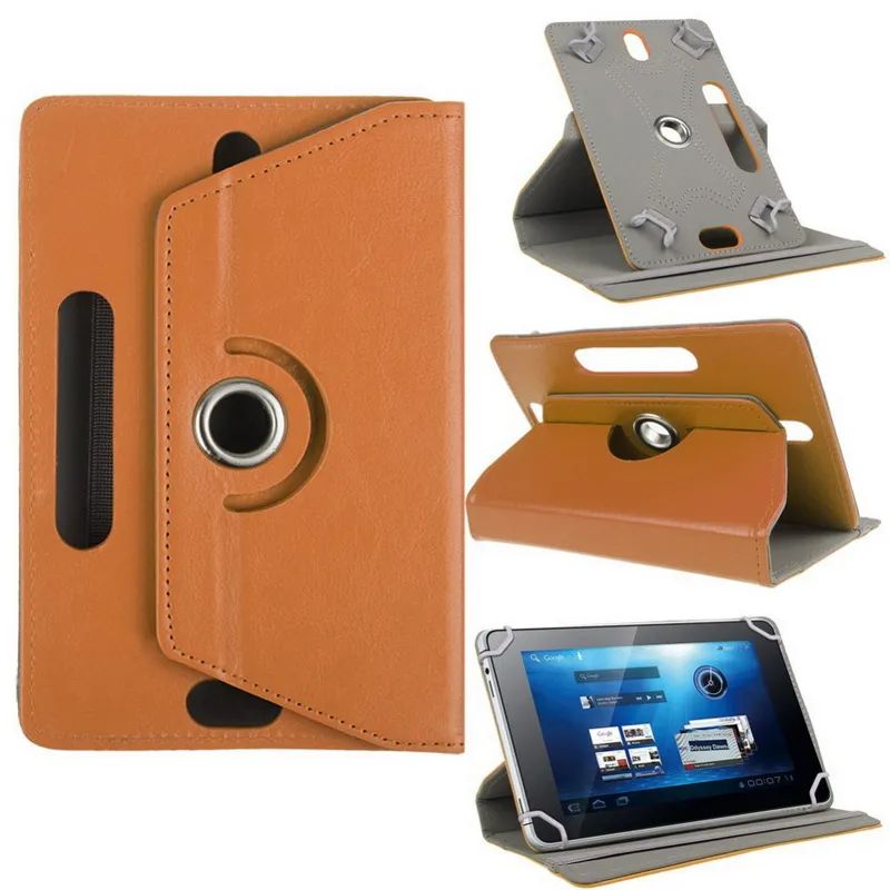 Tab skórzana obudowa 360 stopni obrotu ochronna osłona stojakowa dla uniwersalnego tabletu na Androidzie PC Fold Flip Case Wbudowana karta Bluga 7 8 9 10 cali