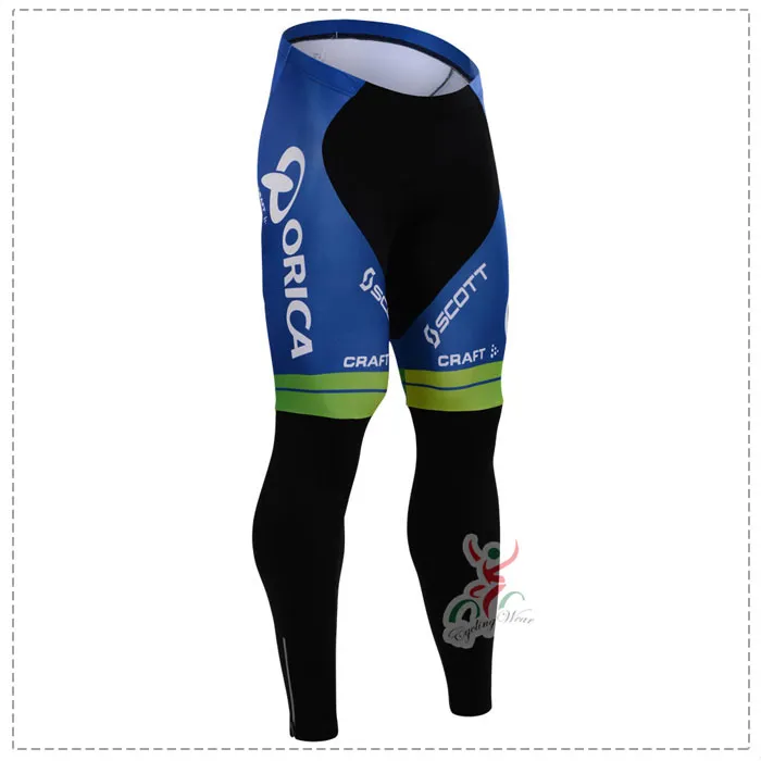 2015 orica greenedge Team invierno Fleece Ropa Ciclismo manga larga Ciclismo jersey + babero Pantalones Conjunto invierno térmica polar ropa ciclismo