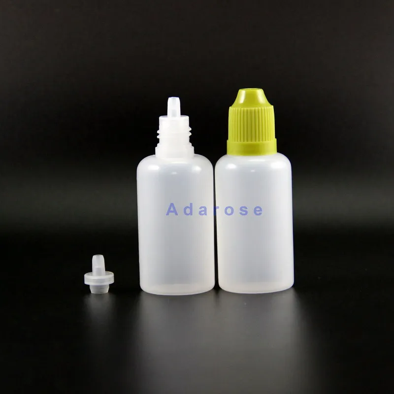 30 ml 100 PCS高品質のLDPE PEプラスチック製のドロッパーボトルを備えた子どもの校長とチップ蒸気絞りボトルショートニップル