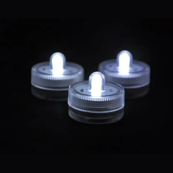 20pcs / lot impermeable batería subacuática impermeabilizada con lights sumergible de las luces de té para la fiesta de boda envío gratis
