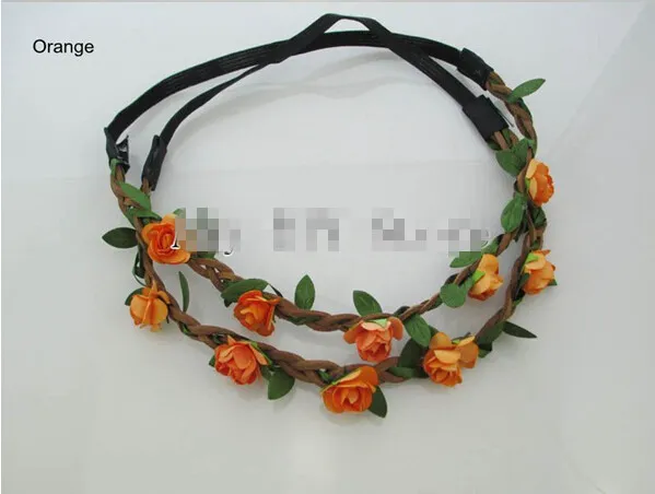 10 sztuk panna młoda Czeski Styl Flower Headband Festival Party Wedding Floral Garland Headband Flower Crown Headwear