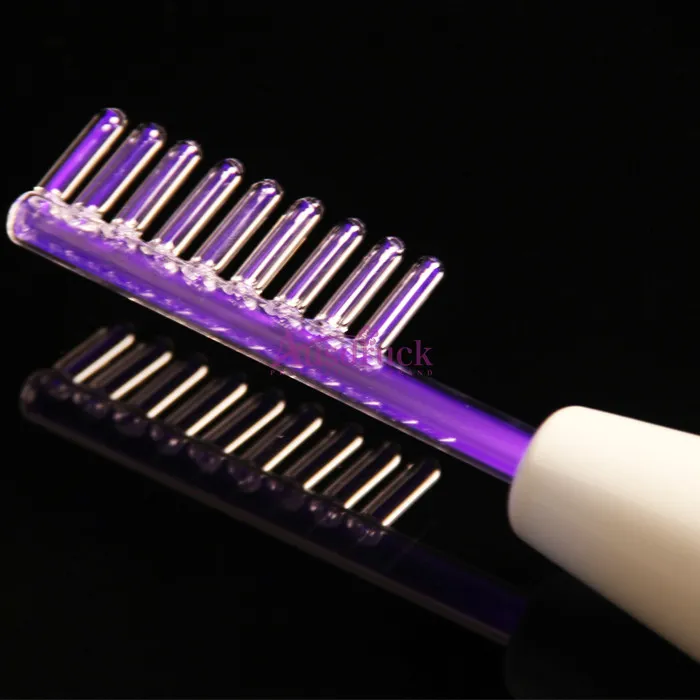 Novo Darsonval Violet Laranja Ray Eletrodo de Alta Frequência para Removedor de Pele Facial Removedor de Cabelo 4 Óculos Tubo Anti Bactérias Terapia Conjunto