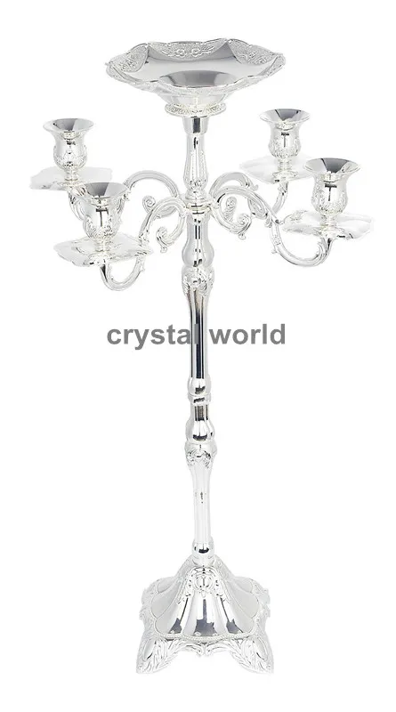crystal Candle Stand, Candlebra, Candle Holder 5 Arms