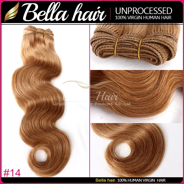 14-24 polegadas 100% cabelo brasileiro 8A 4 pçs / lote trama de cabelo humano weave onda corporal 100g / p frete grátis por DHL