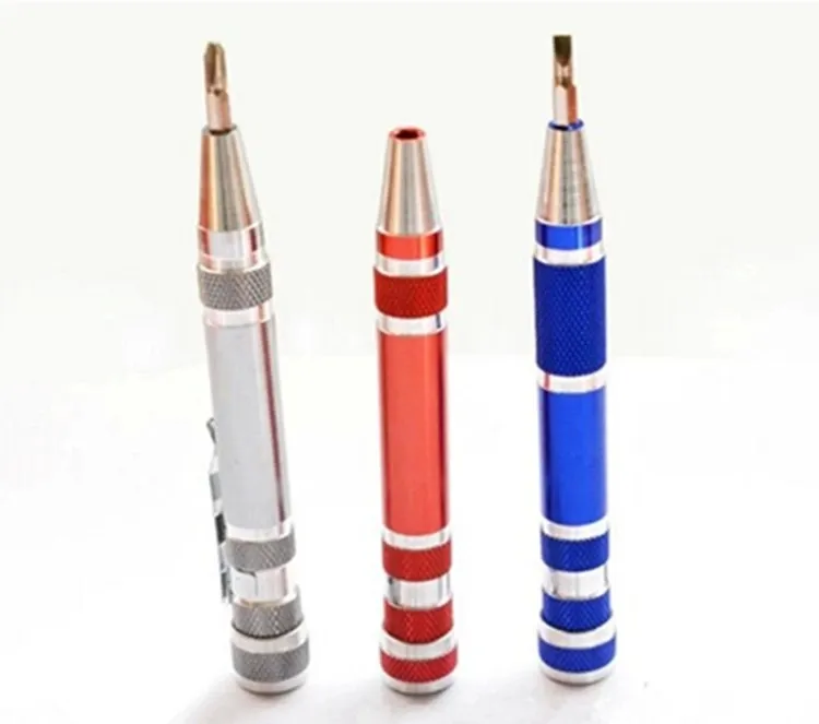 Kit Di Strumenti Intaglio Phillips Vite 8 In 1 Penna Di Stile Di Precisione Del Cacciavite Della Tasca Bit Set (Colore : Silver - Foto 9