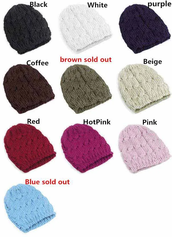 2016 Hot sales Moda Feminina Homens Inverno Quente De Malha Crochet Skull Beanie Chapéu Caps 8 Cores 10 pçs / lote