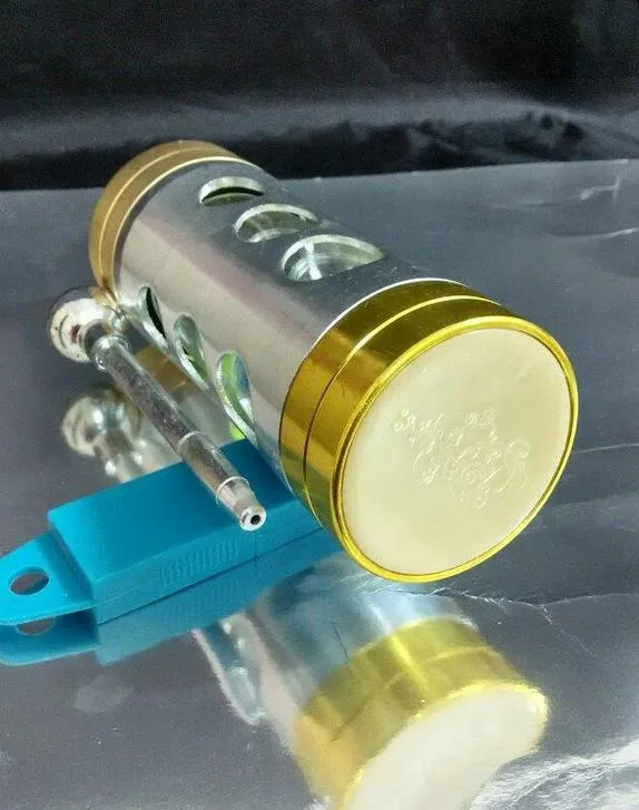 Frete grátis por atacado - aço Inoxidável pode ser em perspectiva Hookah / vidro bong, carregando lâmpada de álcool, 15.5 CM * 5.8 CM, alta 14 cm, dom acc