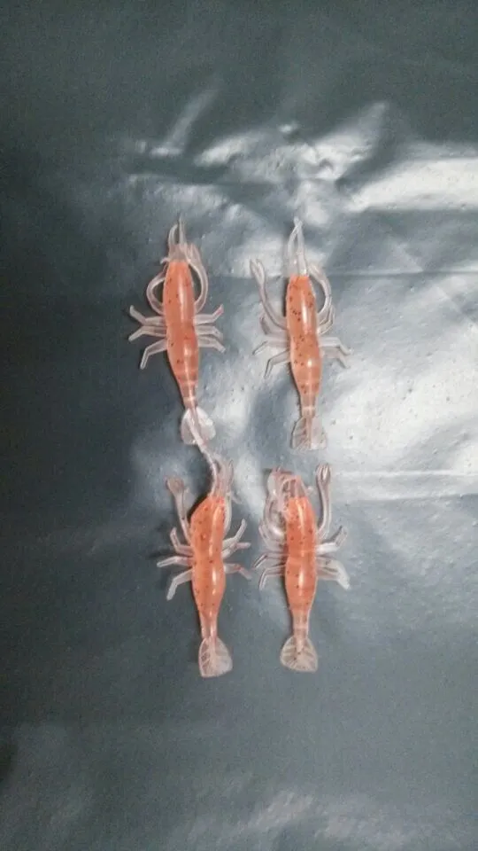 7cm=2.8inch soft lure Shrimp fishing baits fish tackle plastic lobster Road bait