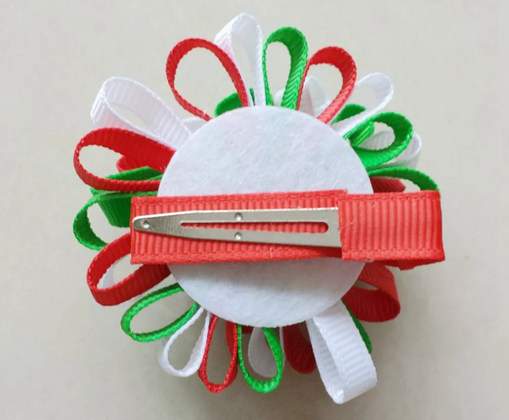 Рождество Новых аксессуаров для волос дети Grosgrain Ribbon бутик Xmas луки клип цветок ребёнкова оголовье невменяемого лук HD3236