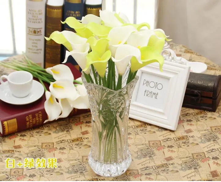 Calla Lily mariée mariage Bouquet mariée fleurs LIVRAISON GRATUITE PU Real Touch fleur fleurs artificielles à la maison décorations de fête HP007