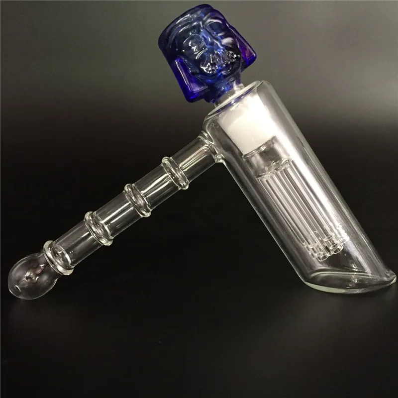 Glashammer, 6-armiger Baum-Perkolator-Bubbler mit Calabash-Design, Tabakkopf, 18,8 mm Verbindungsgröße, Rauchpfeifen