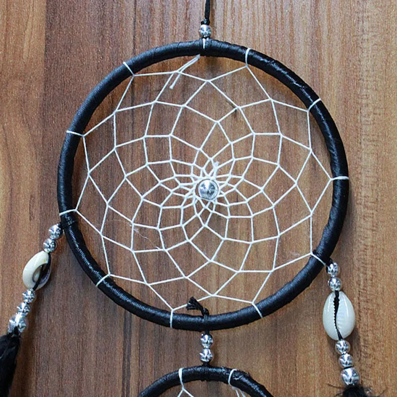 Intero 15 pzlotto Nero Dream Catcher Originale Campanelli Eolici Dreamcatcher Auto Ciondolo Home Decor 93815819489974